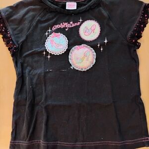 Black Vintage Mezzo Piano Top, Size 120cm